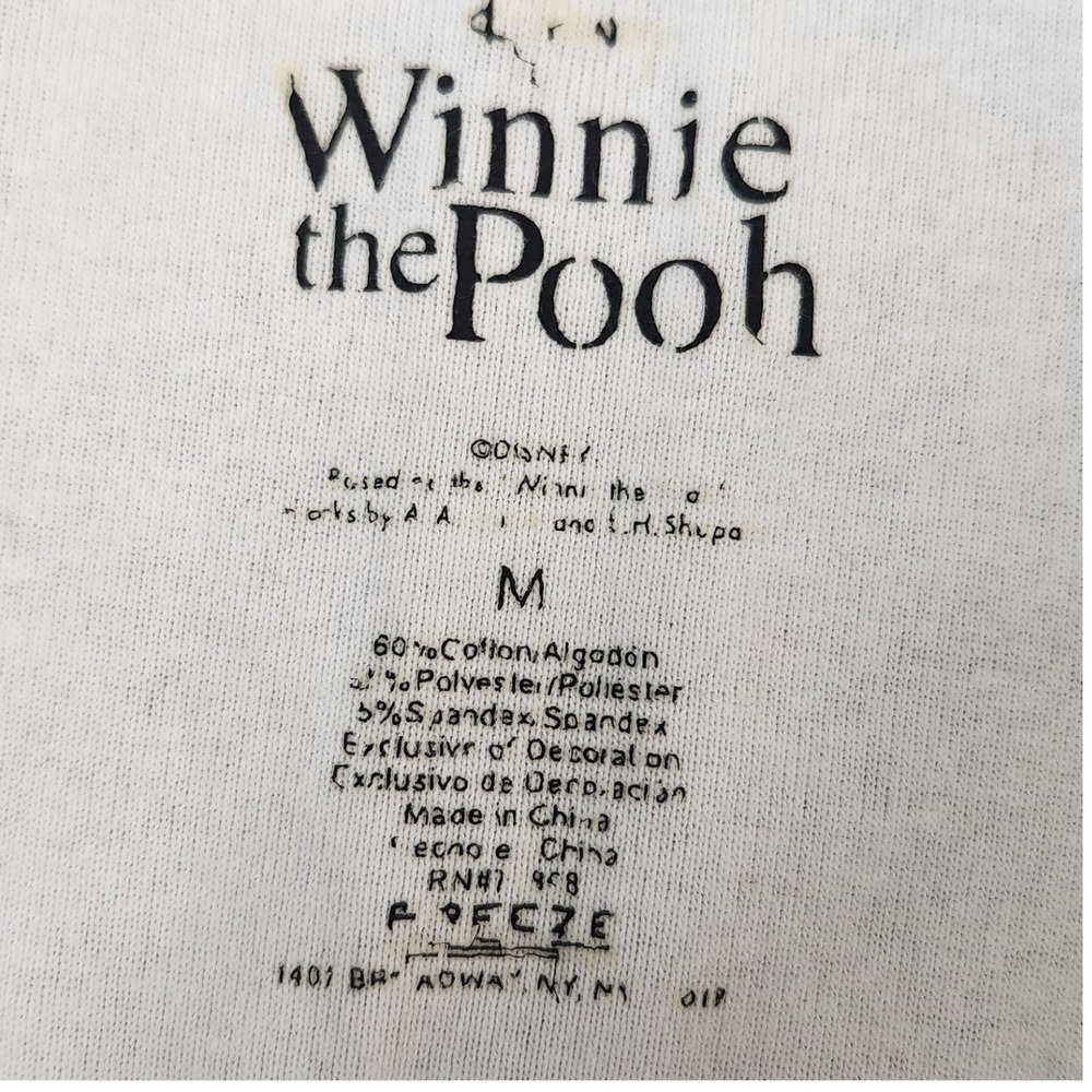 Y2k Winnie the Pooh Crop Top Embroidered "Sweet Life" lettering Medium kidcore - Picture 6 of 6